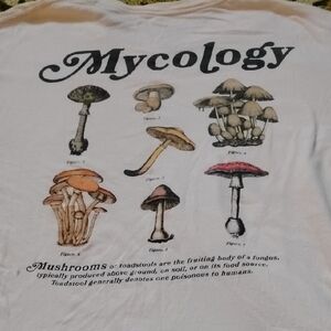 Men's White Large Flatbush Deli Mycology Mushroom Shirt Nature Graphic